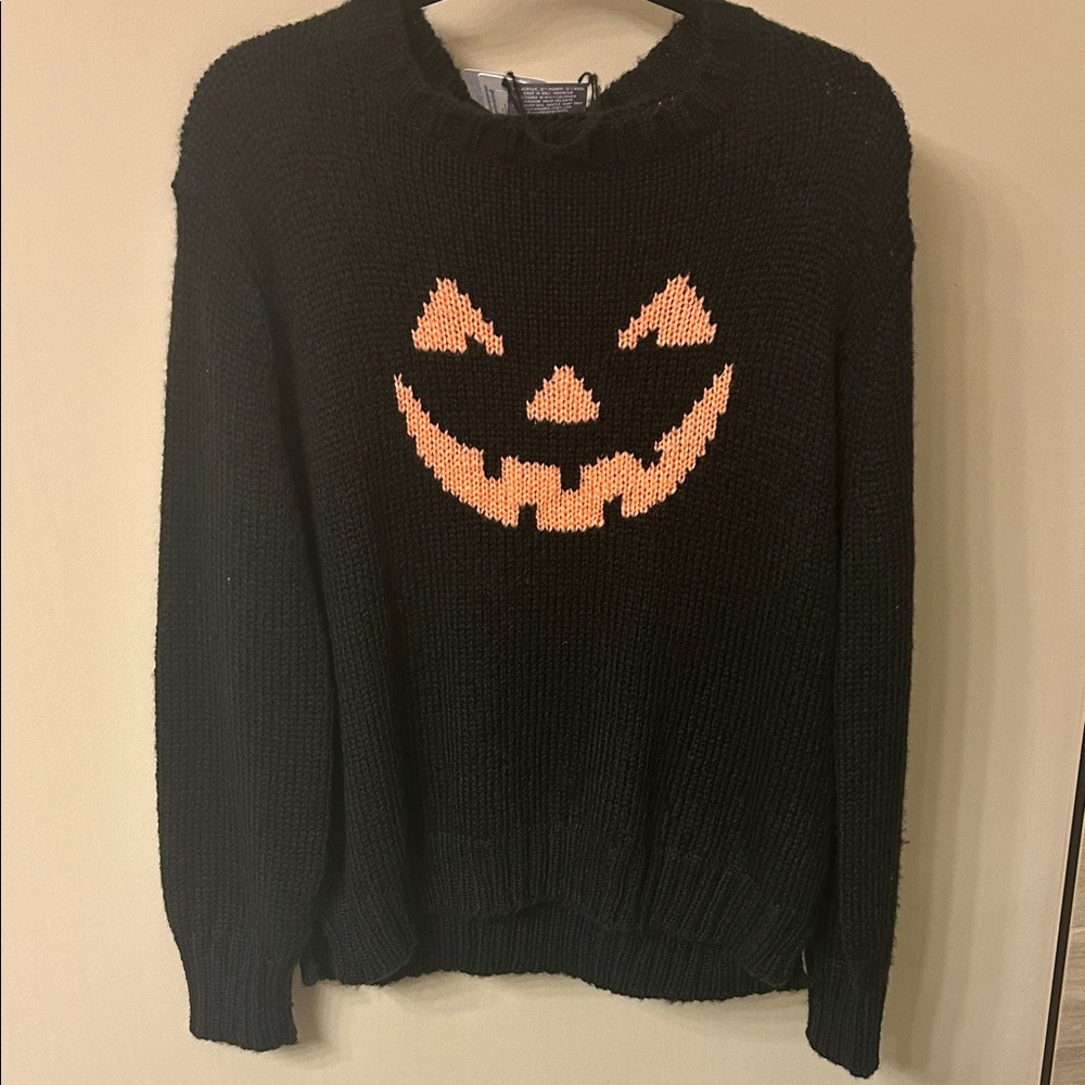 NEW Wooden Ships Jack-O-Lantern Sweater